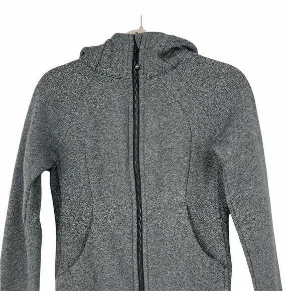 Lululemon Scuba Full-Zip Hoodie in Heathered Speckled Black Size 2 - Picture 6 of 15